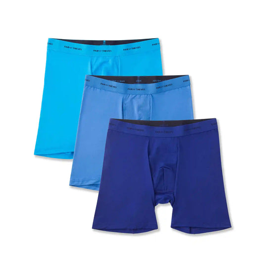 Quick Dry Action Blend Long Boxer Briefs (3-Pack)