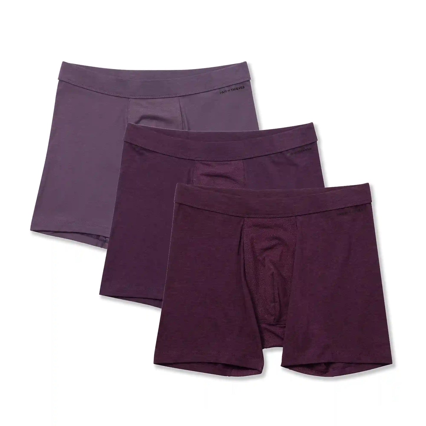 Quick Dry Action Blend Cotton Boxer Briefs (3-Pack)