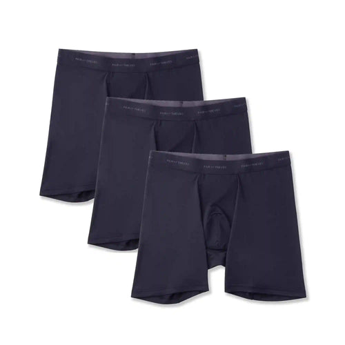 Quick Dry Action Blend Long Boxer Briefs (3-Pack)