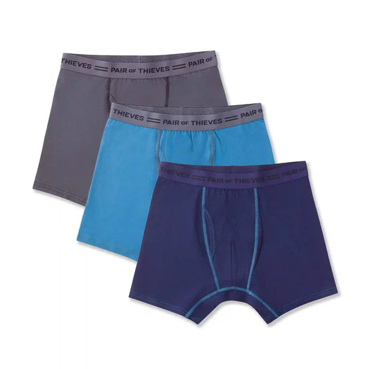 4-Way Stretch Every Day Kit Cotton Stretch Boxer Briefs (3-Pack)